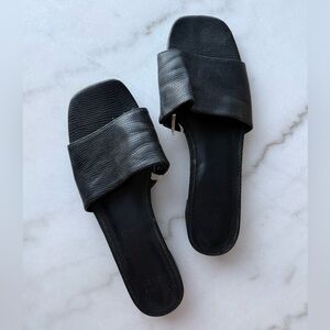 Black Slide Sandals
